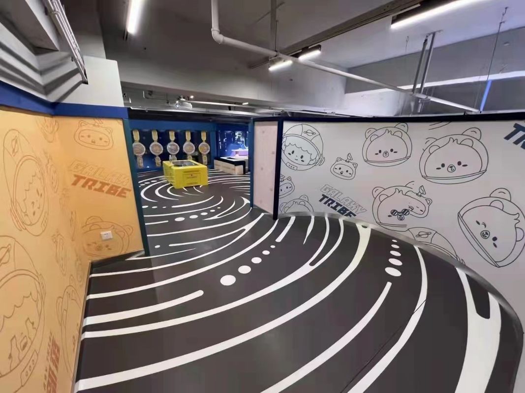 Pavimenti in vinile con effetto 3D personalizzato PVC Pavimenti in vinile stampati in 3D per parchi a tema