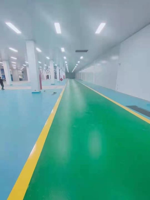 Pavimenti in PVC per officine con copertura per pavimenti da 1,4 mm Pavimenti in vinile per officine Blu Verde