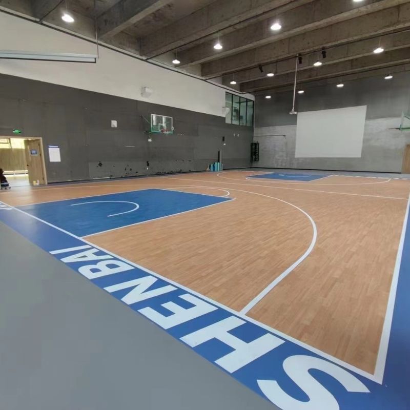 Cortile di basket Relle Vinyl Sport Pavimento 6mm con rivestimento UV e riduzione del rumore