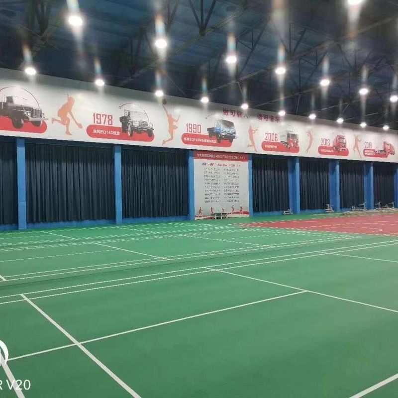 Matto a rotolo per pavimenti per campi da badminton artificiali verdi con PVC e calcare di Relle