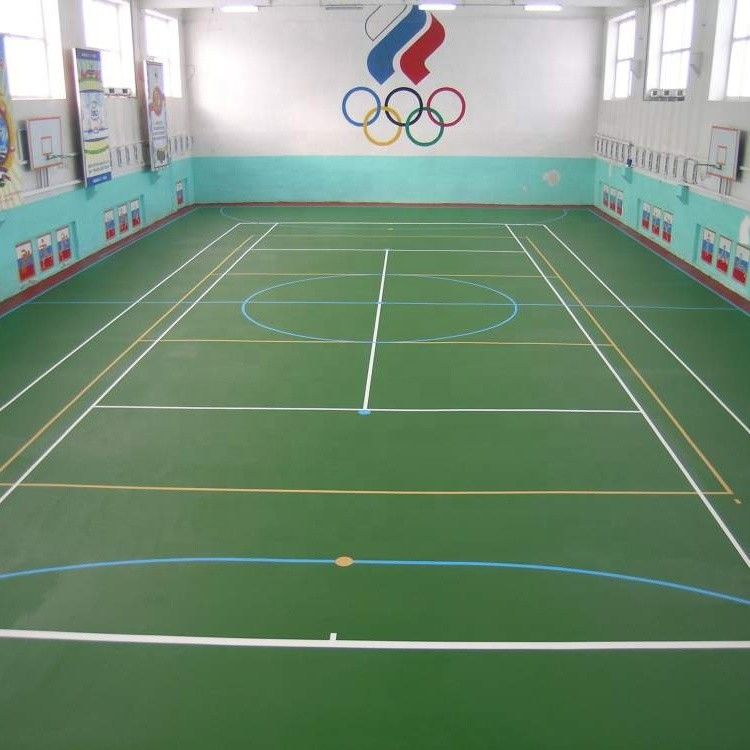 Pavimenti per campi di badminton sintetici verdi con assorbimento degli urti