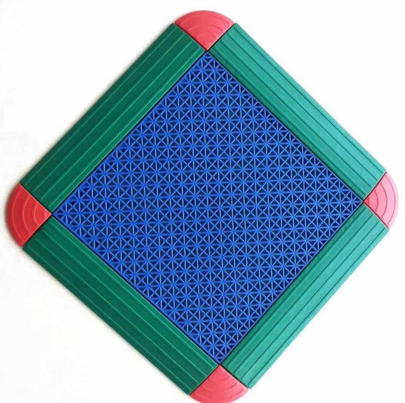 Pavimenti sportivi blu in PP a 3,5 mm, 4,5 mm e 6 mm, piastrelle per sport all'aperto
