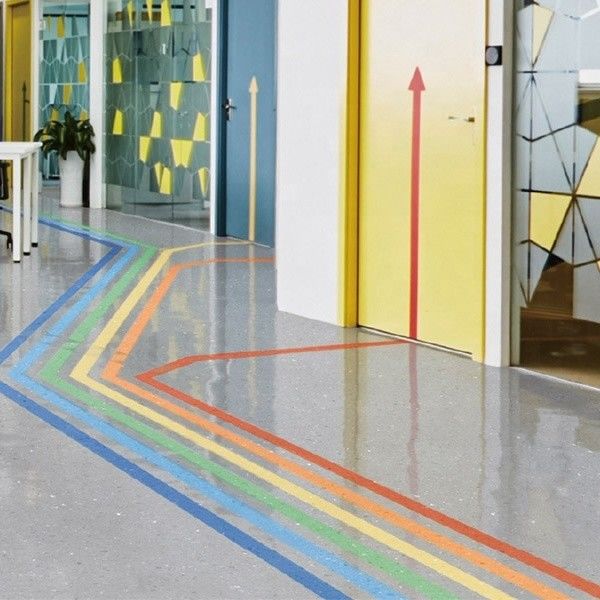 Pavimenti omogenei a secco 2 mm pavimenti di laboratorio in vinile blu giallo verde