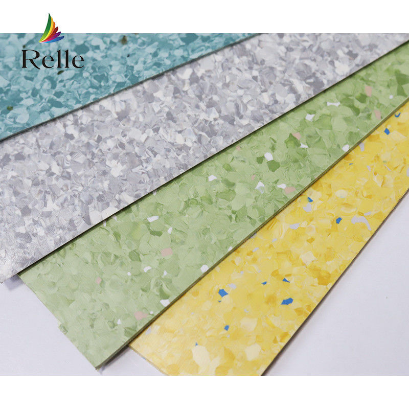 PUR Coating Relle Stock Lot Eco-friendly PVC Light Beige Vinyl Pavimento antistatico per laboratorio