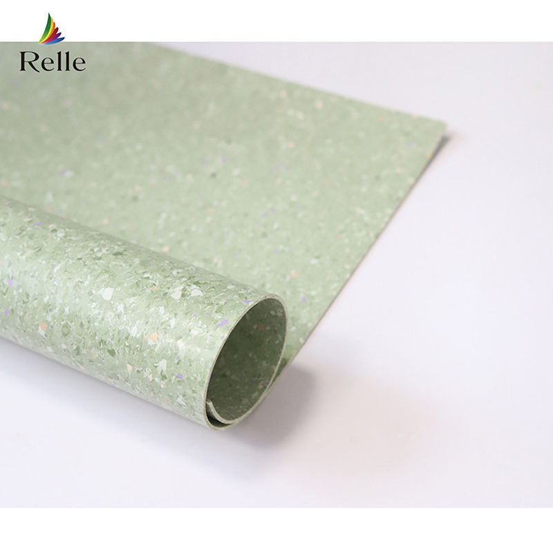 PUR Coating Relle Stock Lot Eco-friendly PVC Light Beige Vinyl Pavimento antistatico per laboratorio