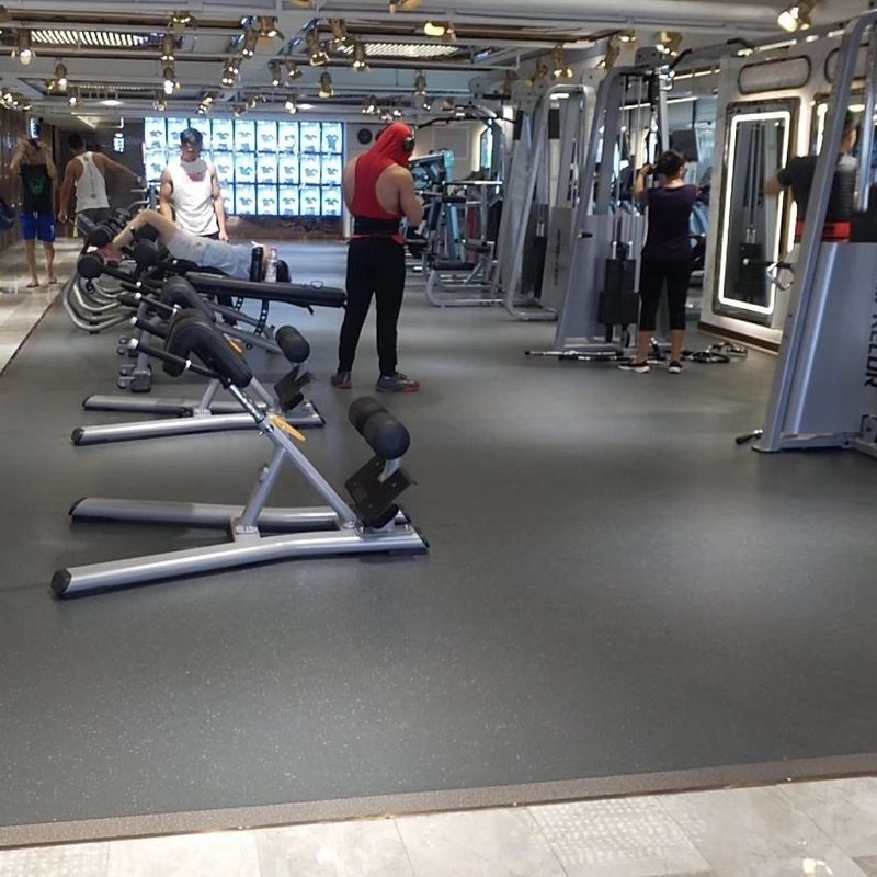 Pavimenti in gomma antiscivolo per palestra con rilievo di peso pavimenti da 1,5 mm a 3,0 mm di spessore