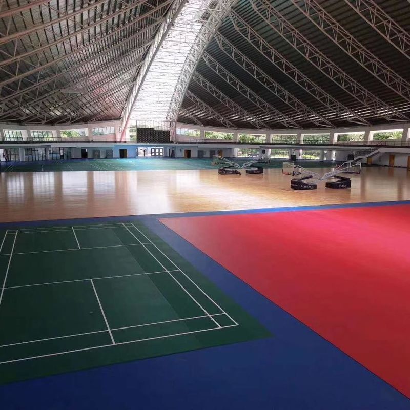600 Opzioni di colore Relle PVC Futsal Court Flooring Roll con Gridding Texture Design