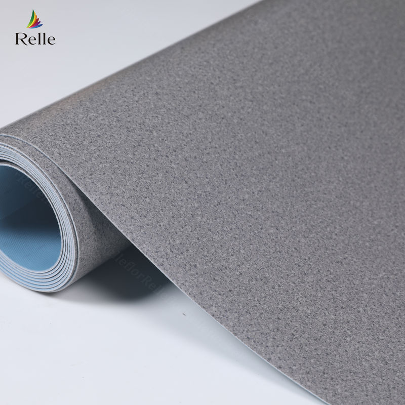 2 mm di spessore Materiale PVC Dry Back Plastico Vinyl Floor Roll per interni in costruzioni in rialzo