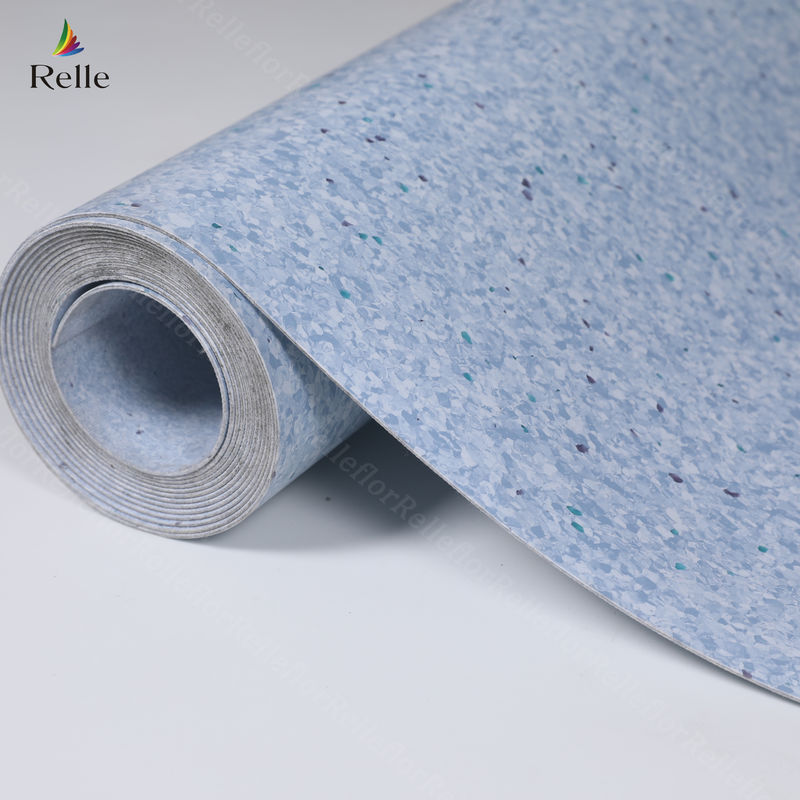 2 mm di spessore Materiale PVC Dry Back Plastico Vinyl Floor Roll per interni in costruzioni in rialzo