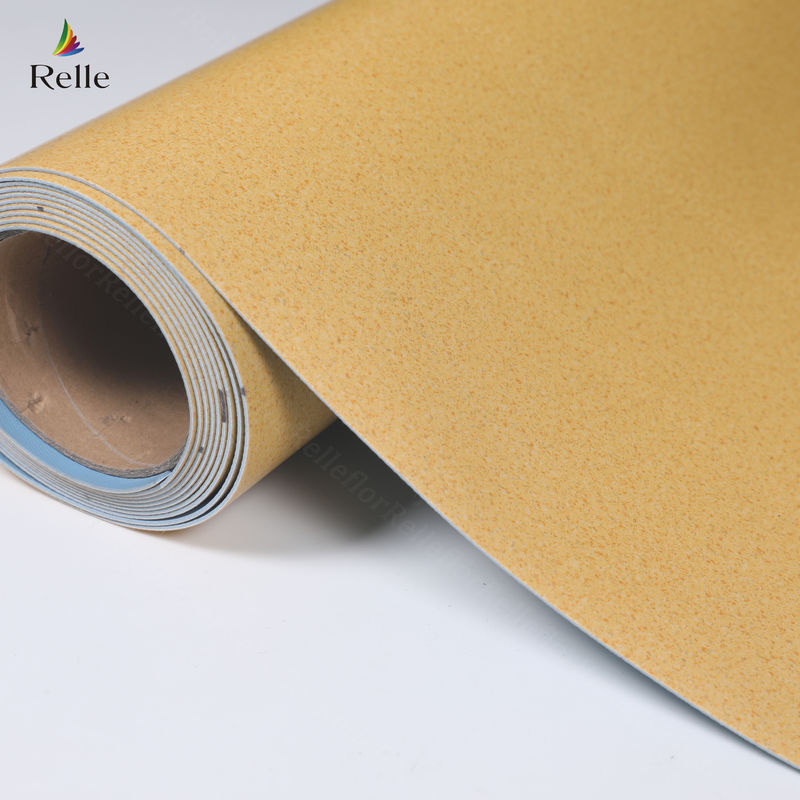 2 mm di spessore Materiale PVC Dry Back Plastico Vinyl Floor Roll per interni in costruzioni in rialzo