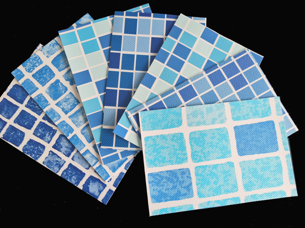Acque resistenti Blu Mosaico Pool Liner 1.2mm 1.5mm Vinyl Liner Per Piscine In Terreno