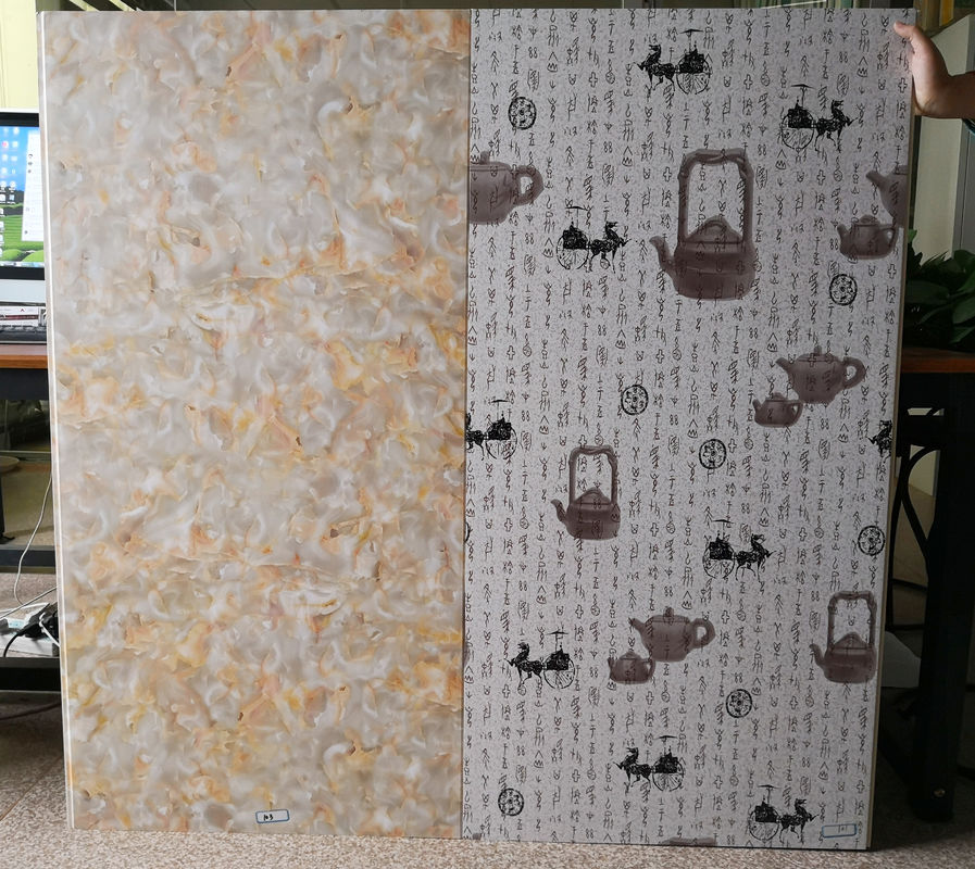 Pannelli da parete decorativi in PVC in fibra di bambù spessi 10 mm per il soggiorno