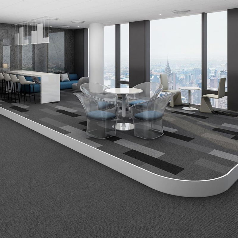 6.5mm 7mm Office Carpet Tiles Commercial Carpet Tiles Per Hotel Camera da letto Luogo di lavoro