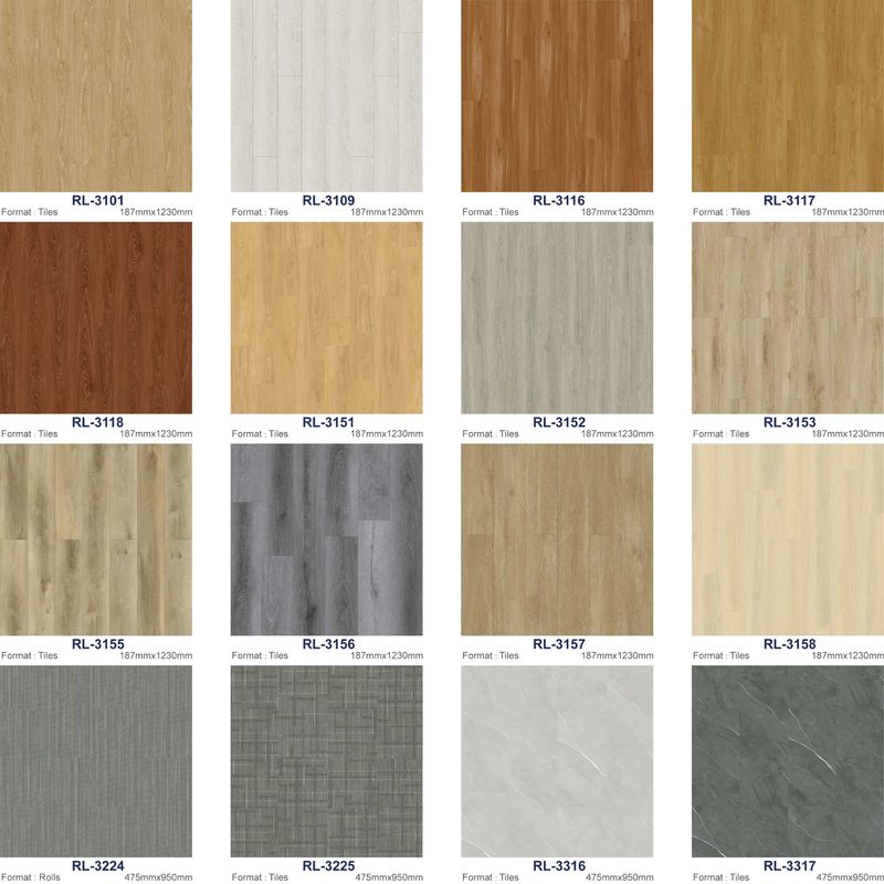 Pavimenti in vinile SPC resistenti al fuoco 2mm 2,5mm 3mm impermeabili SPC per la casa