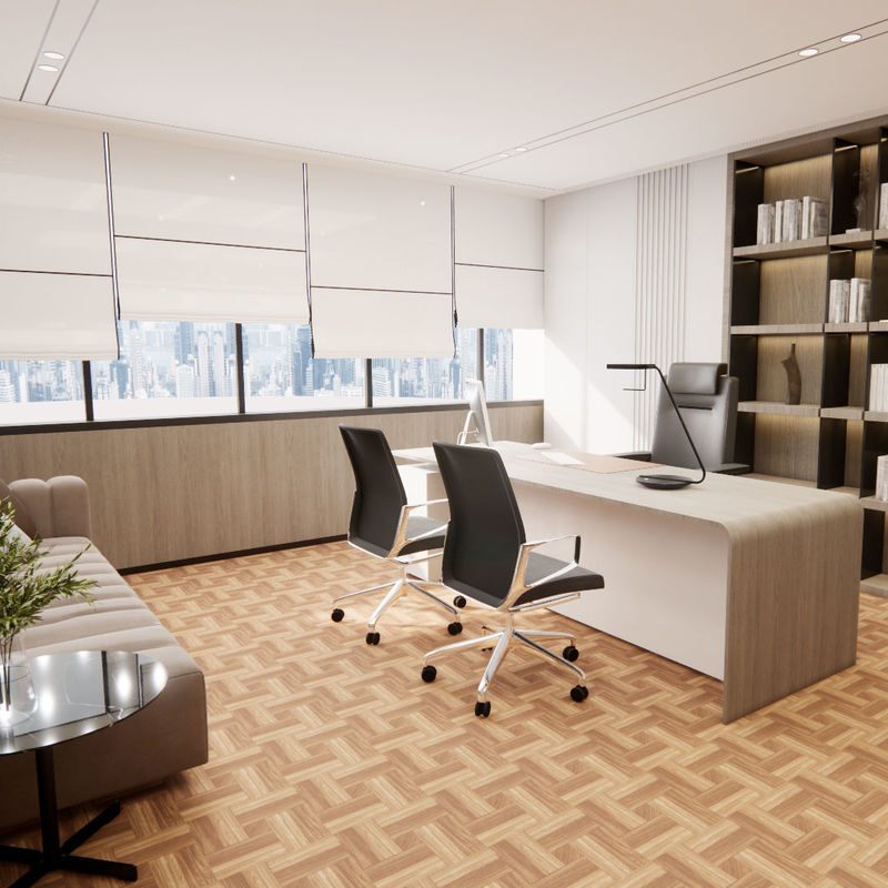 Ambiente sano e elegante con pavimenti LVT con rilievo per spazi sanitari