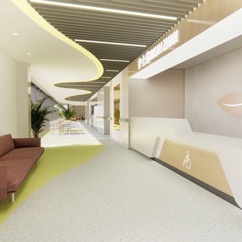 Pavimento in vinile igienico antiscivolo per case di cura – Versione durevole di grado medicale