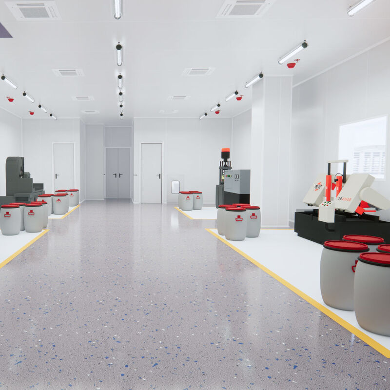 Pavimenti di sicurezza in vinile resistenti all'usura e alle sostanze chimiche per aree logistiche di magazzino