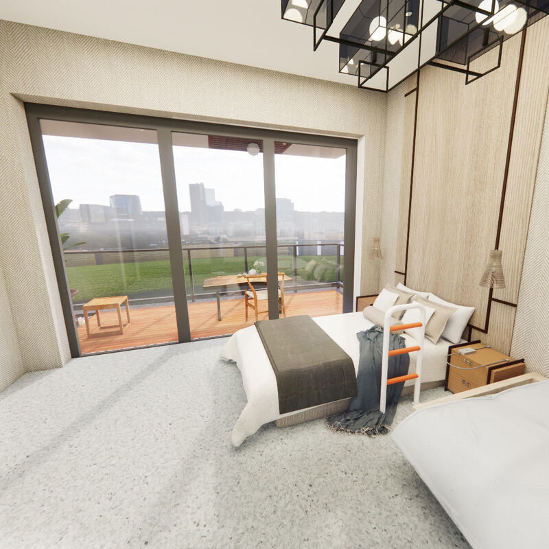 Pavimento in vinile omogeneo senza giunture resistente agli agenti chimici, progettato per le esigenze di pulizia delle case di cura