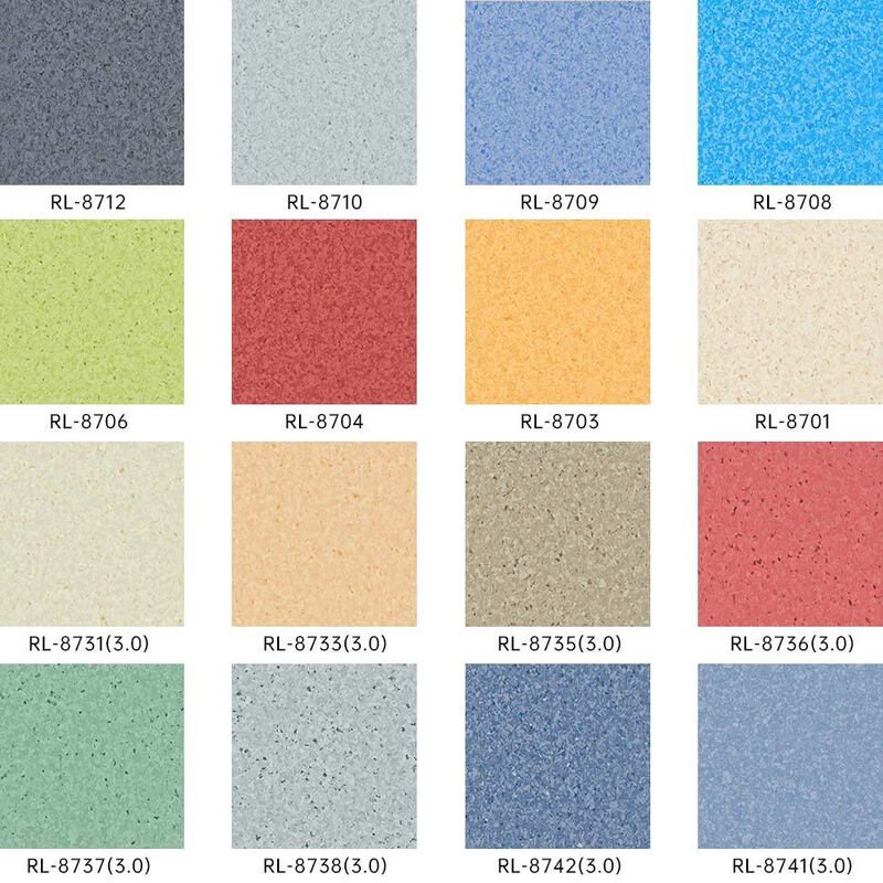 Pavimento in vinile omogeneo senza giunture resistente agli agenti chimici, progettato per le esigenze di pulizia delle case di cura