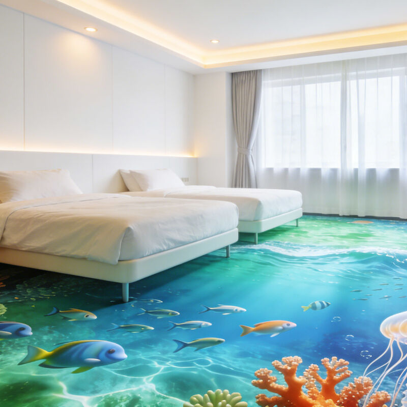 Pavimento Decorativo 3D Personalizzato Premium per Camere a Tema