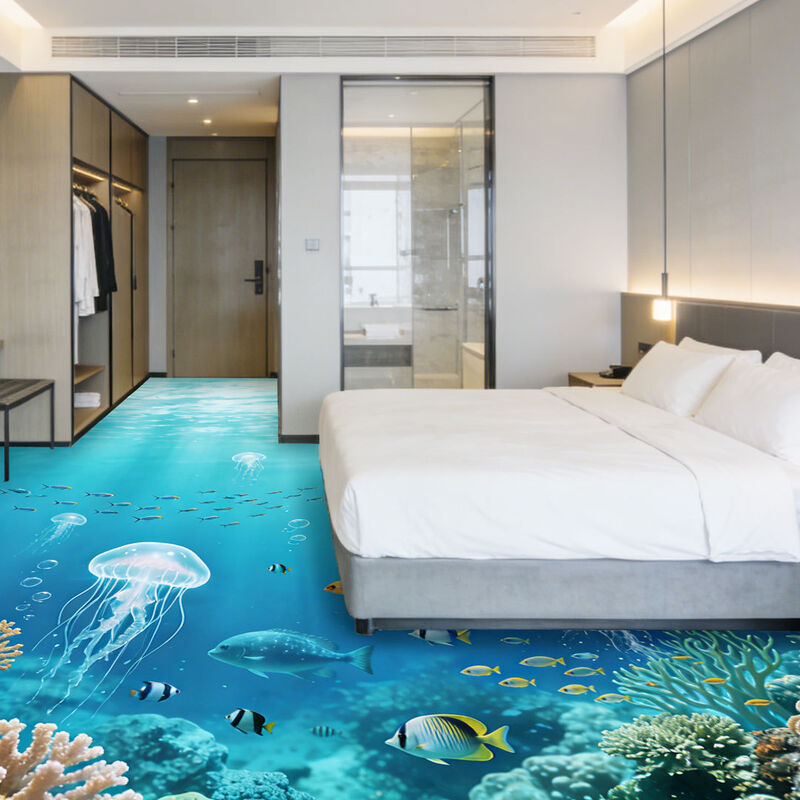 Pavimento Decorativo 3D Personalizzato Premium per Camere a Tema