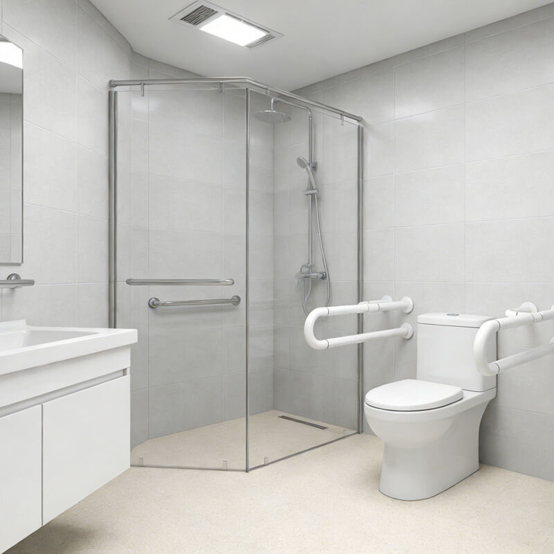 Bracciolo anticollisione ospedaliero, maniglione per WC a doppio strato per anziani e disabili