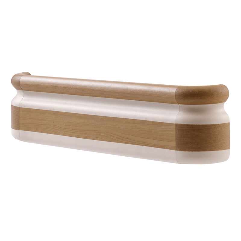 Corrimão em PVC com Textura de Madeira, Guarda-corpo Anti-Impacto para Corredores de Hospitais e Casas de Repouso