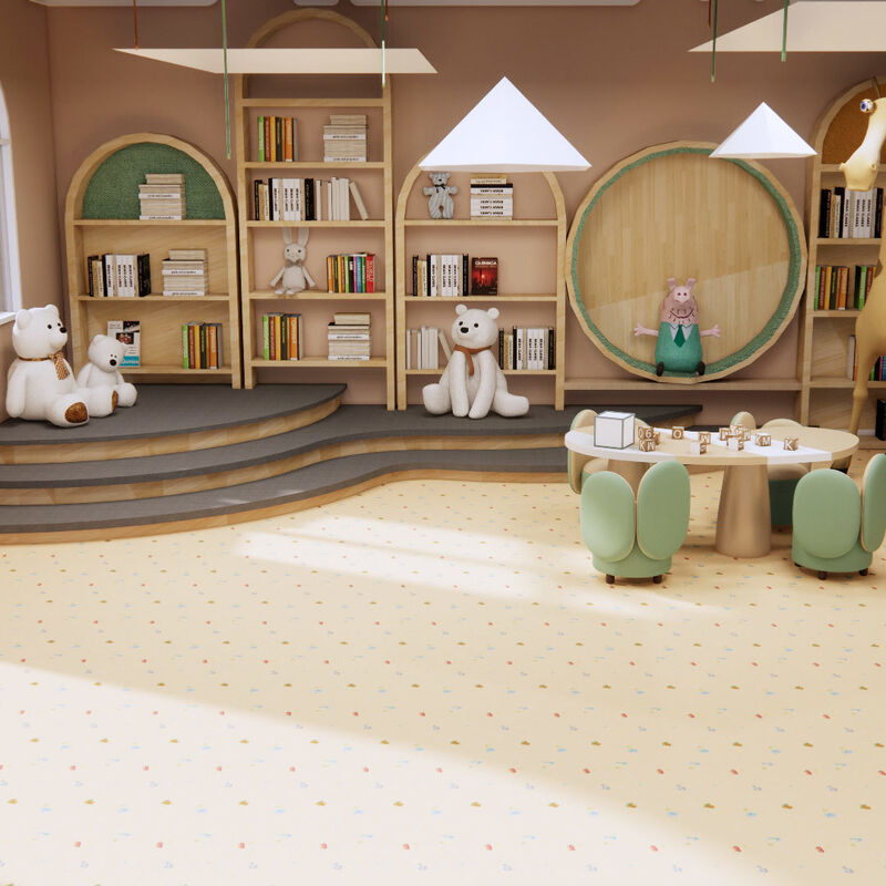 Pavimenti di cartoni animati colorati, un angolo da sogno
